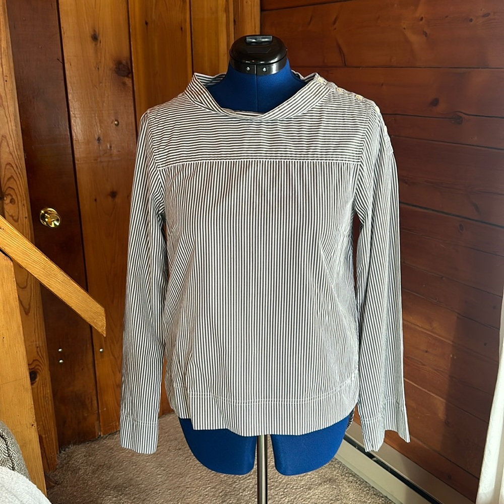 J. Crew Stand Collar Poplin Shirt